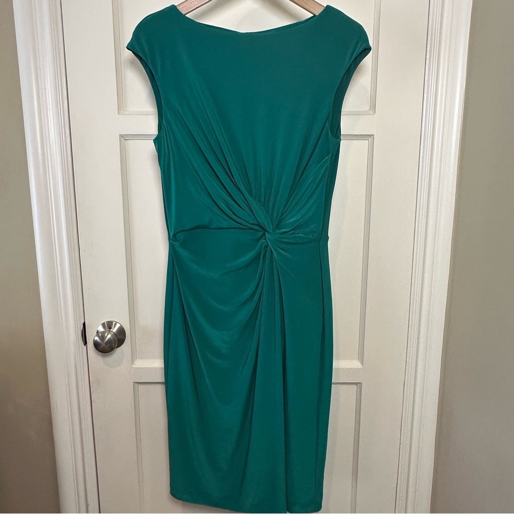 Lauren Ralph Lauren Sleeveless Front Twist Midi Dress - Kelly Green - Size 10